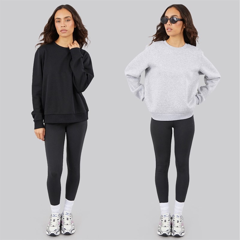 JJ REBEL Dame to pak Viola sweatshirts Sort/Grey Marl - Billede 3