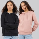 JJ REBEL Dame to pak Viola hoodies Sort/Woodrose