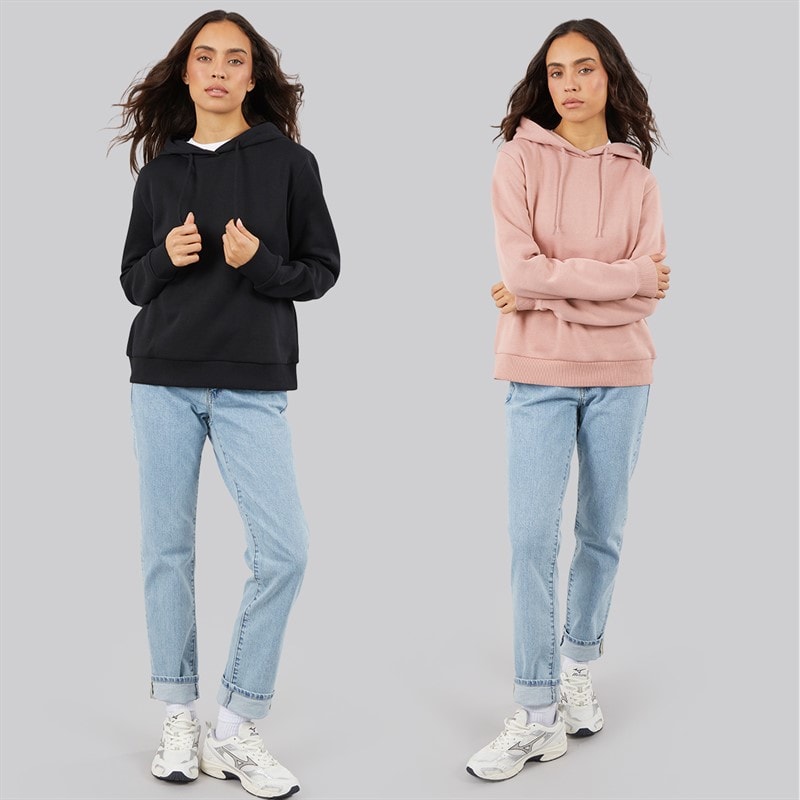 JJ REBEL Dame to pak Viola hoodies Sort/Woodrose - Billede 3