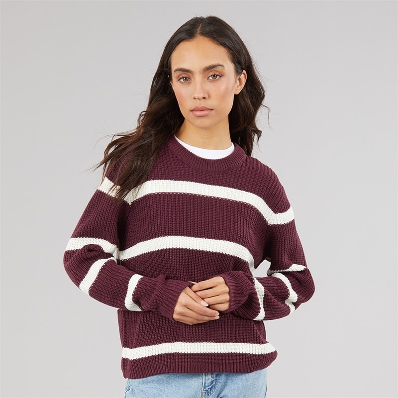 JJ REBEL Dame Jasmine Strik Rund Hals Fig - Billede 3