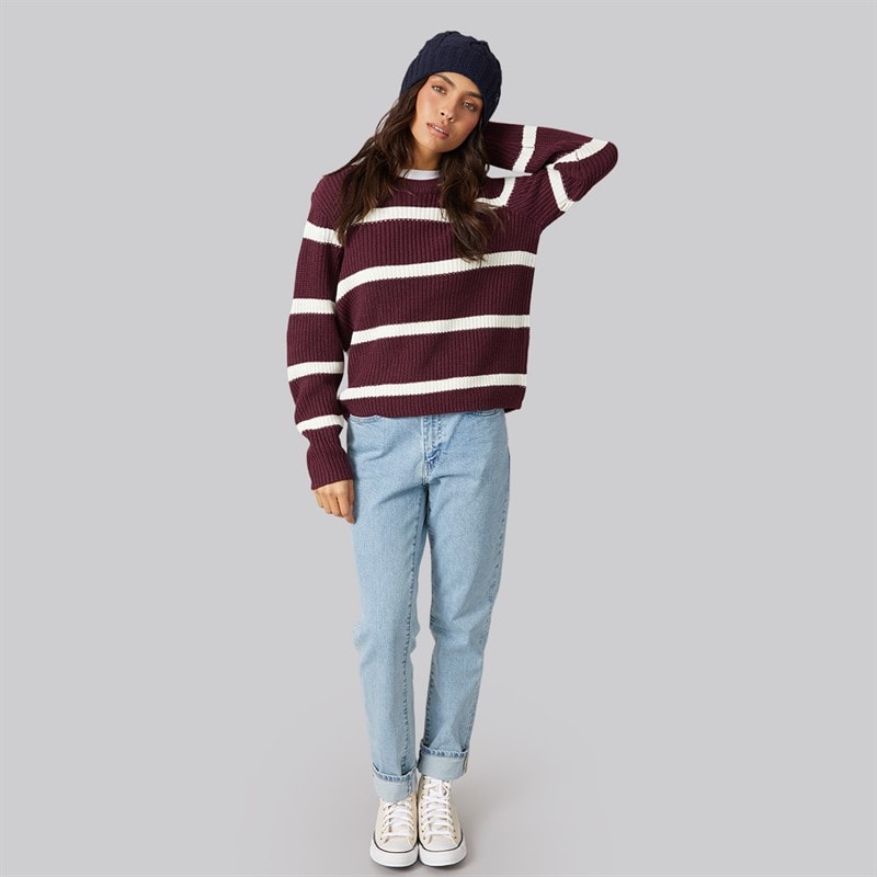 JJ REBEL Dame Jasmine Strik Rund Hals Fig - Billede 4