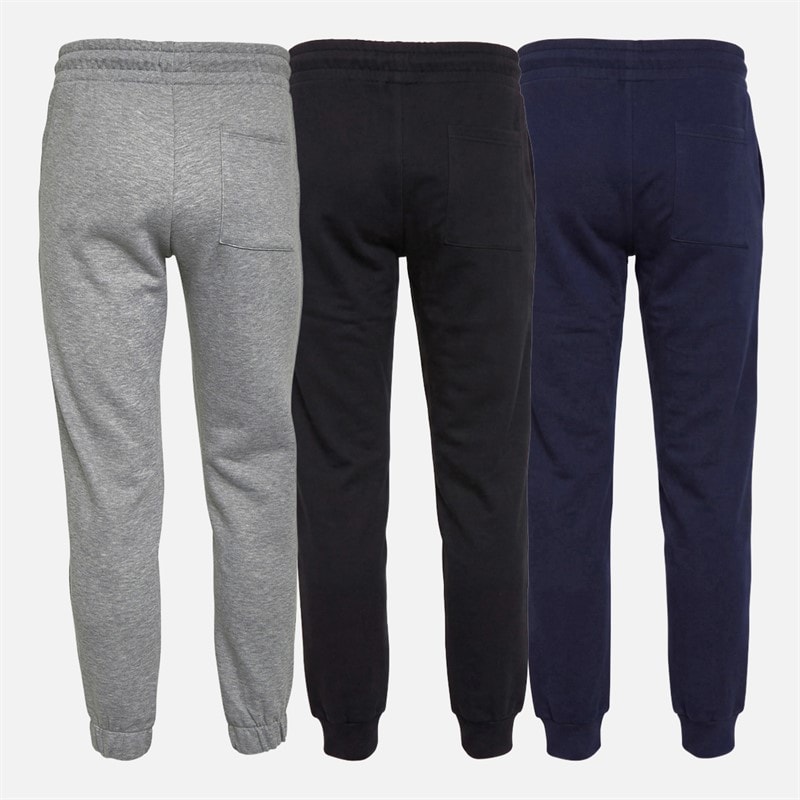 JJ REBEL Herre Tre Pak Logo Sweat Bukser Lys Grå Melange - Billede 2
