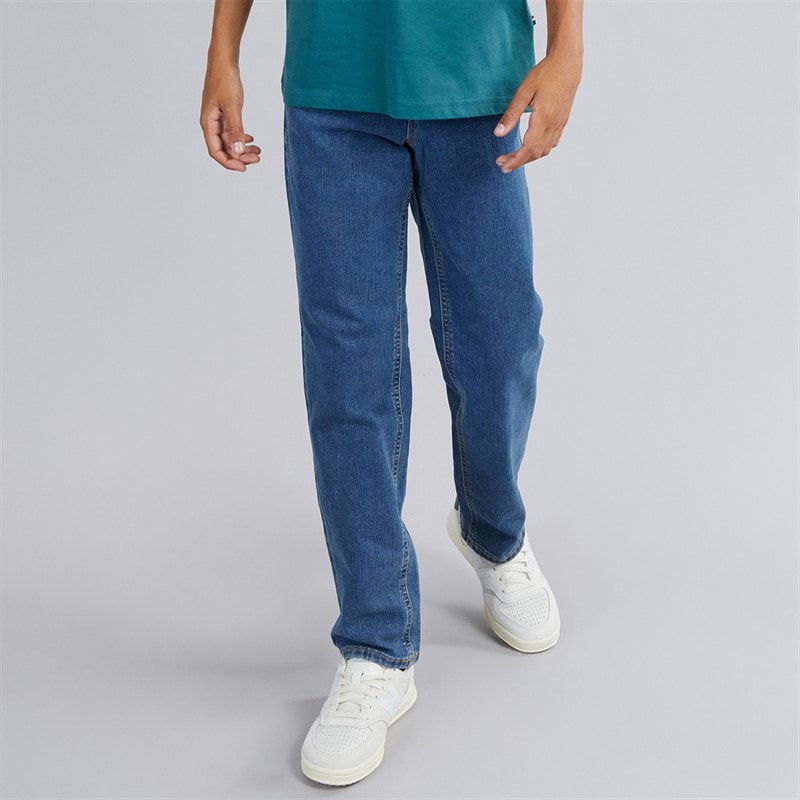 JJ REBEL Drenge Noah Almindelig Pasform Jeans Mid Blue