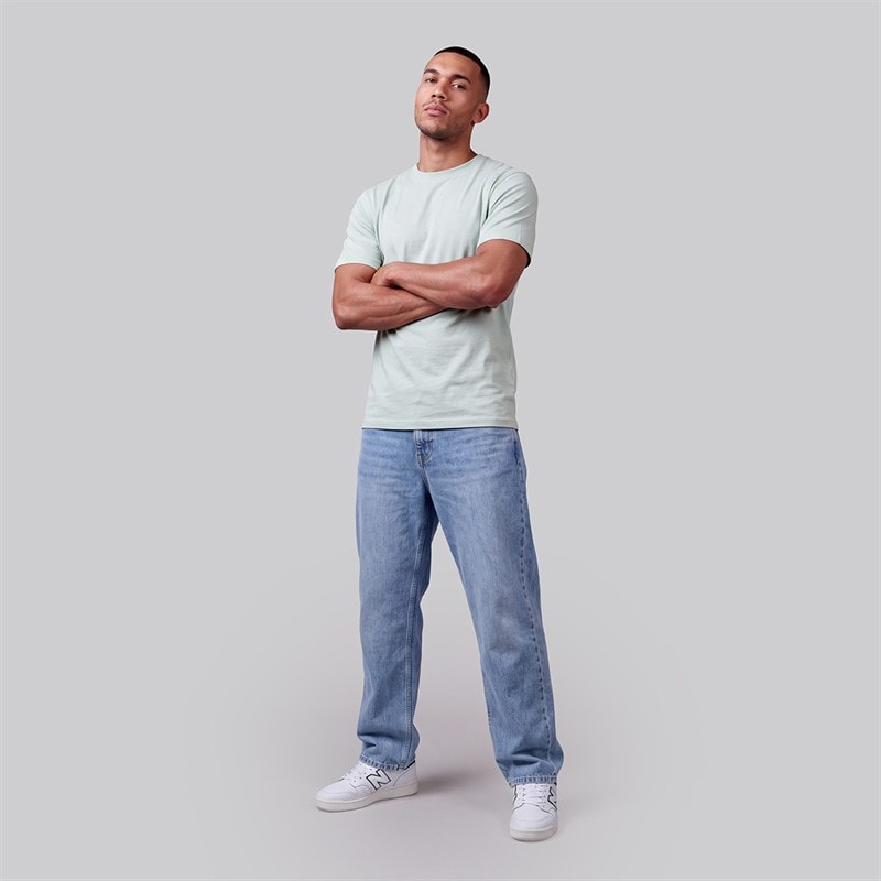 JJ REBEL Herre Simon T Shirt Aqua grå - Billede 3