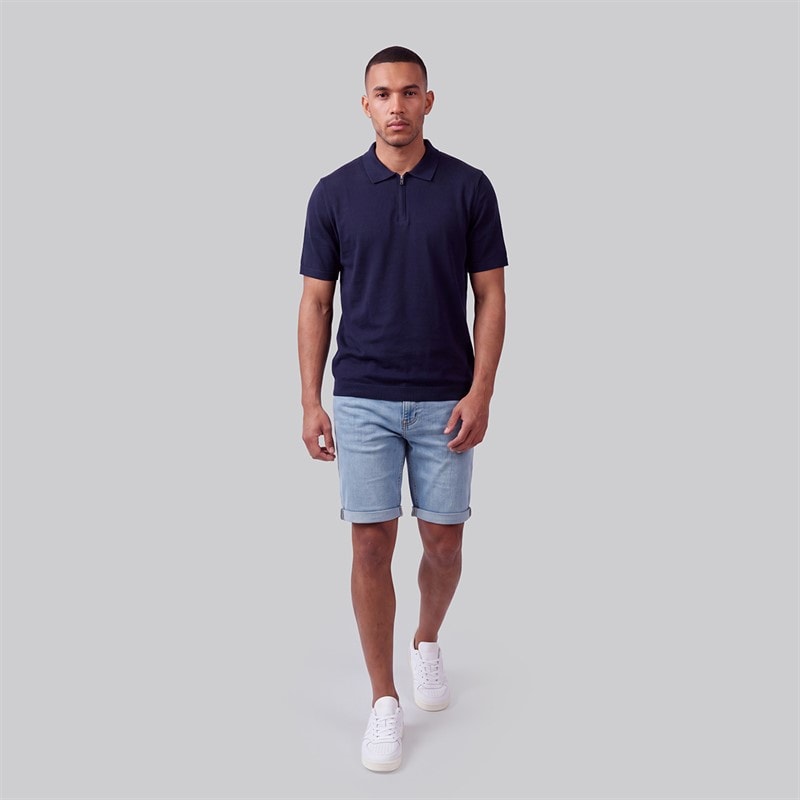 JJ REBEL Herre Craft Denim Shorts Blå - Billede 4