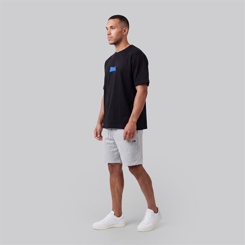 JJ REBEL Herre Logo Sved Shorts Lys Grå Melange - Billede 3
