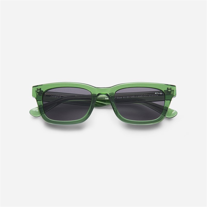AY Studios Savage Solbriller Transparent Forest Green - Billede 2
