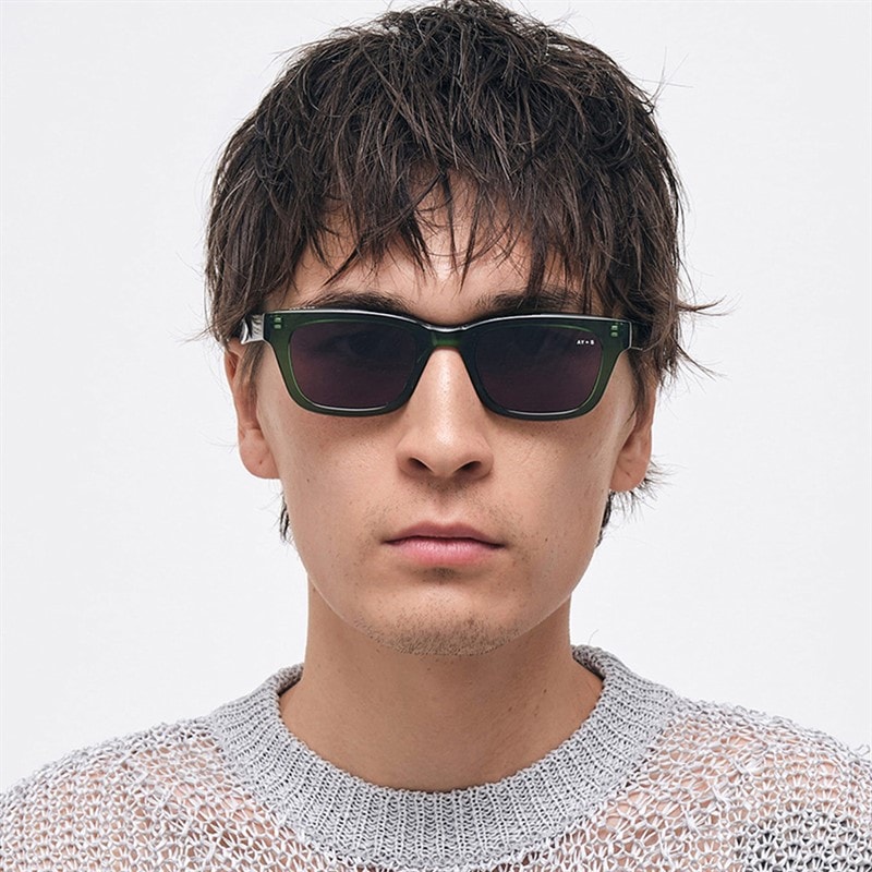 AY Studios Savage Solbriller Transparent Forest Green - Billede 3