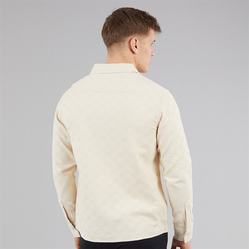 C.R.C. Herre Mosh Tekstur Skjorte Off White Offwhite - Billede 2