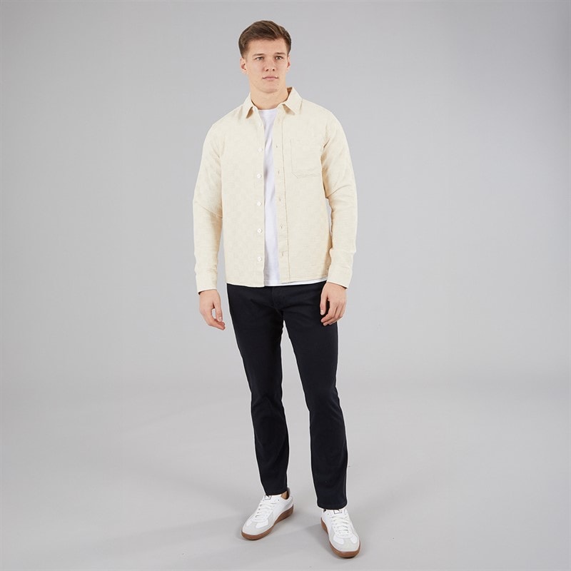 C.R.C. Herre Mosh Tekstur Skjorte Off White Offwhite - Billede 4