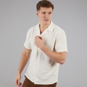 C.R.C. Herre Berry Tekstureret Skjorte Off White Offwhite