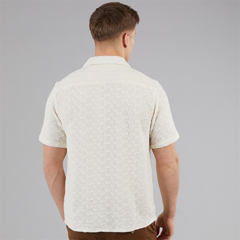 C.R.C. Herre Berry Tekstureret Skjorte Off White Offwhite - Billede 2