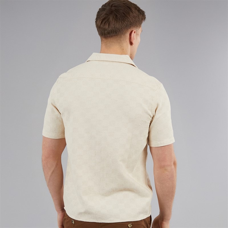 C.R.C. Herre Berry Tekstureret Skjorte Off White Offwhite - Billede 2