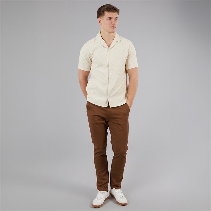 C.R.C. Herre Berry Tekstureret Skjorte Off White Offwhite - Billede 4