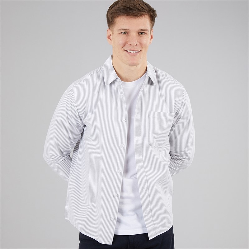 C.R.C. Herre Mosh Oxford Skjorte Olive/Hvid - Billede 1