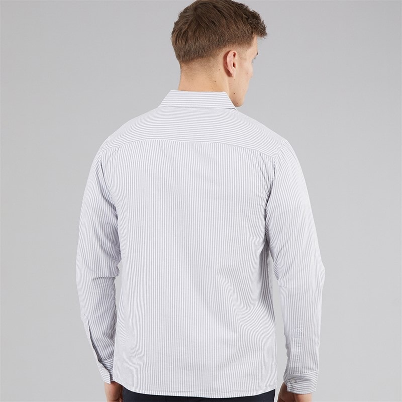C.R.C. Herre Mosh Oxford Skjorte Olive/Hvid - Billede 2