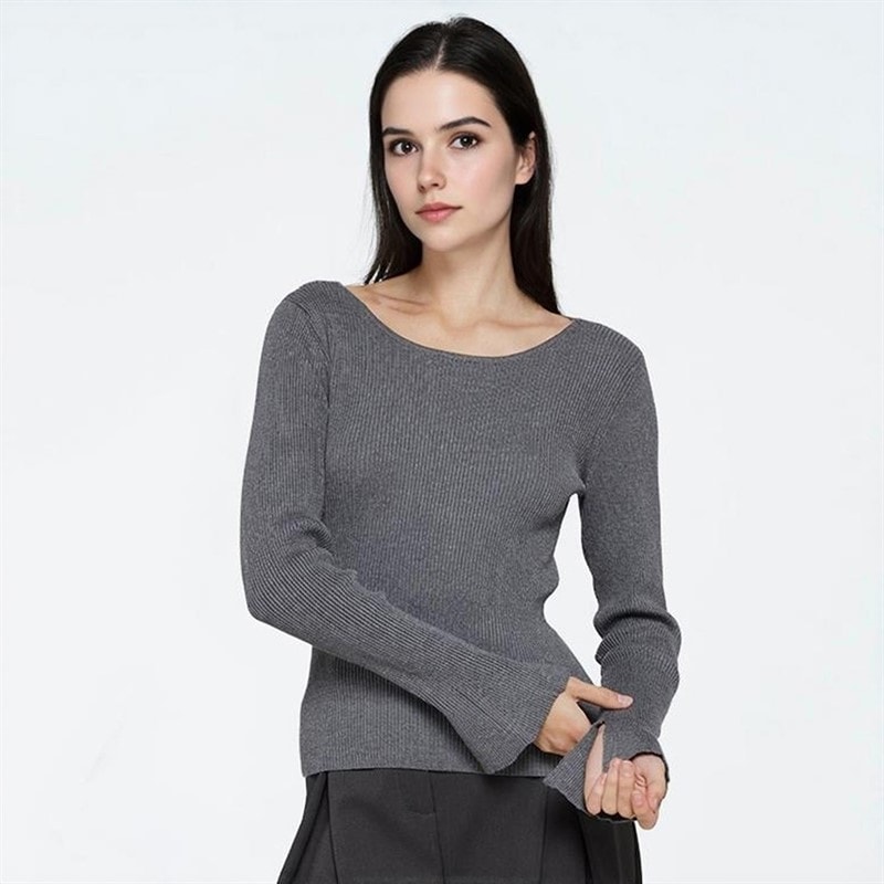 Moves Dame Twusti Sweater 960M Grey Melange - Billede 1
