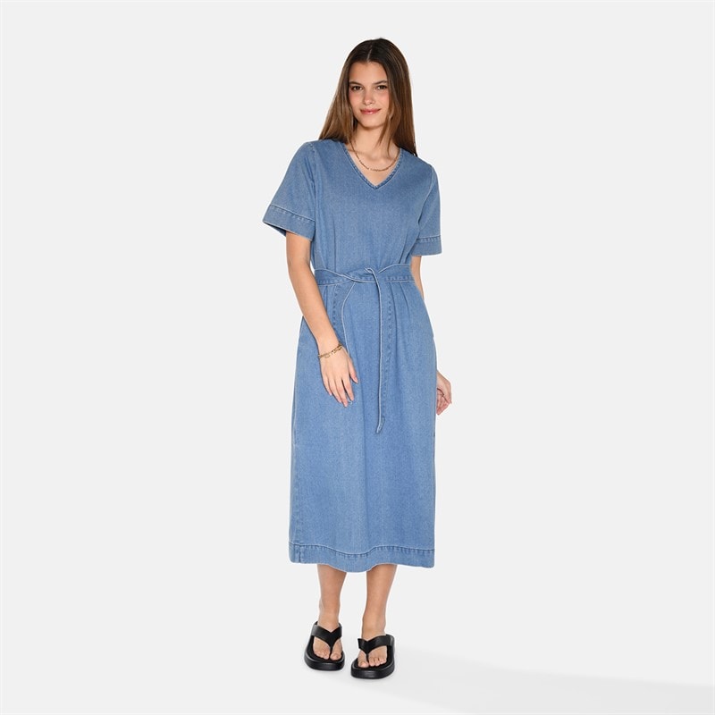 Moves Dame Morgen Kjole 1002 Medium Blue