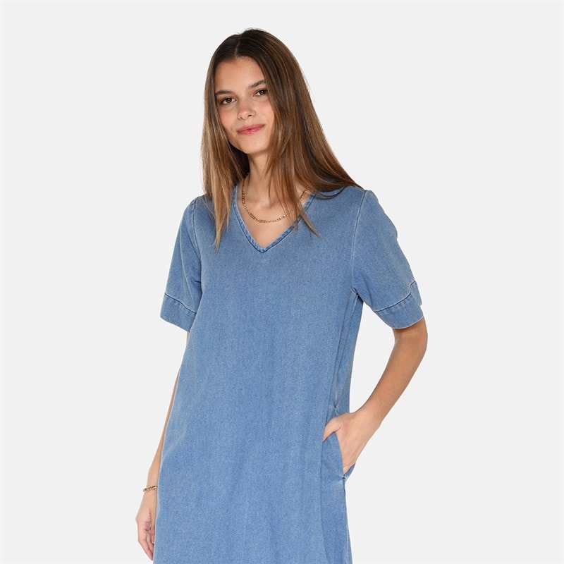 Moves Dame Morgen Kjole 1002 Medium Blue - Billede 4