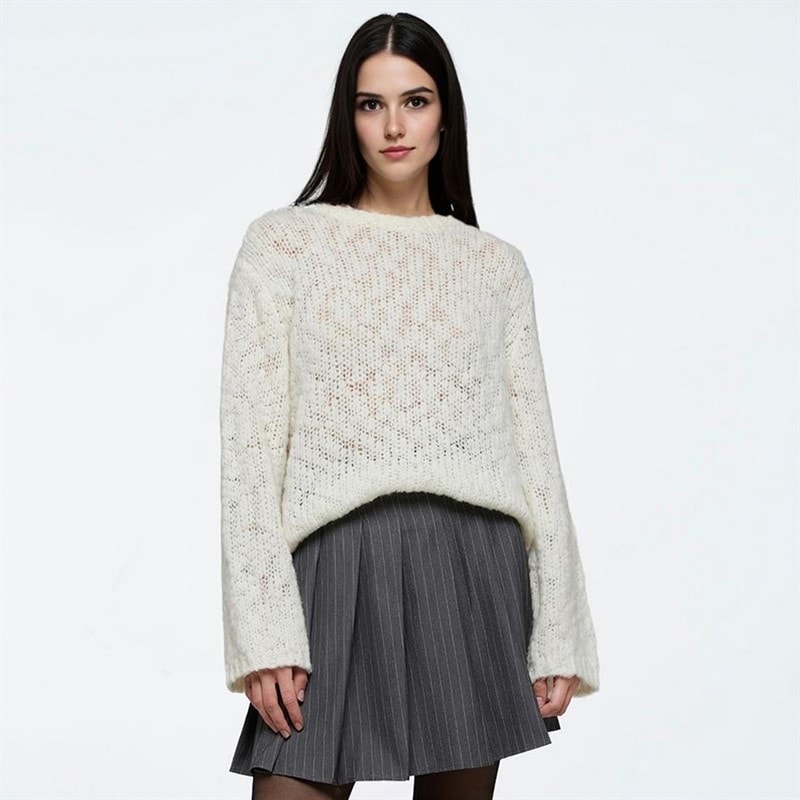 Moves Dame Fylla Sweater 0105 Antique White - Billede 1