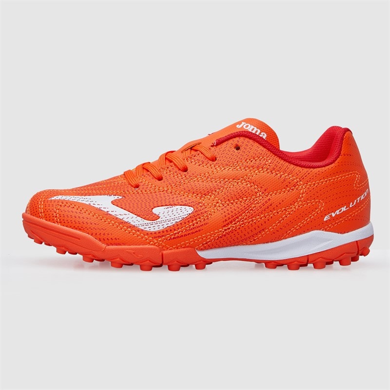 Joma Junior Evolution 25 TF Astro Turf Fodboldstøvler Fluoro Orange - Billede 2