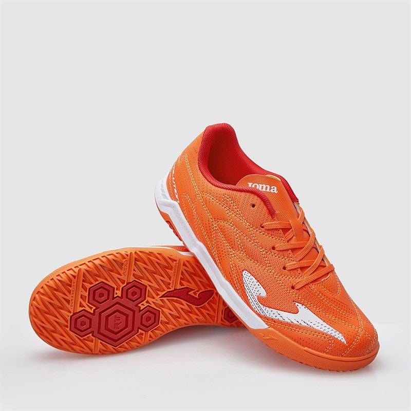 Joma Junior Evolution 25 IN Indendørs Fodboldstøvler Fluoro Orange - Billede 1