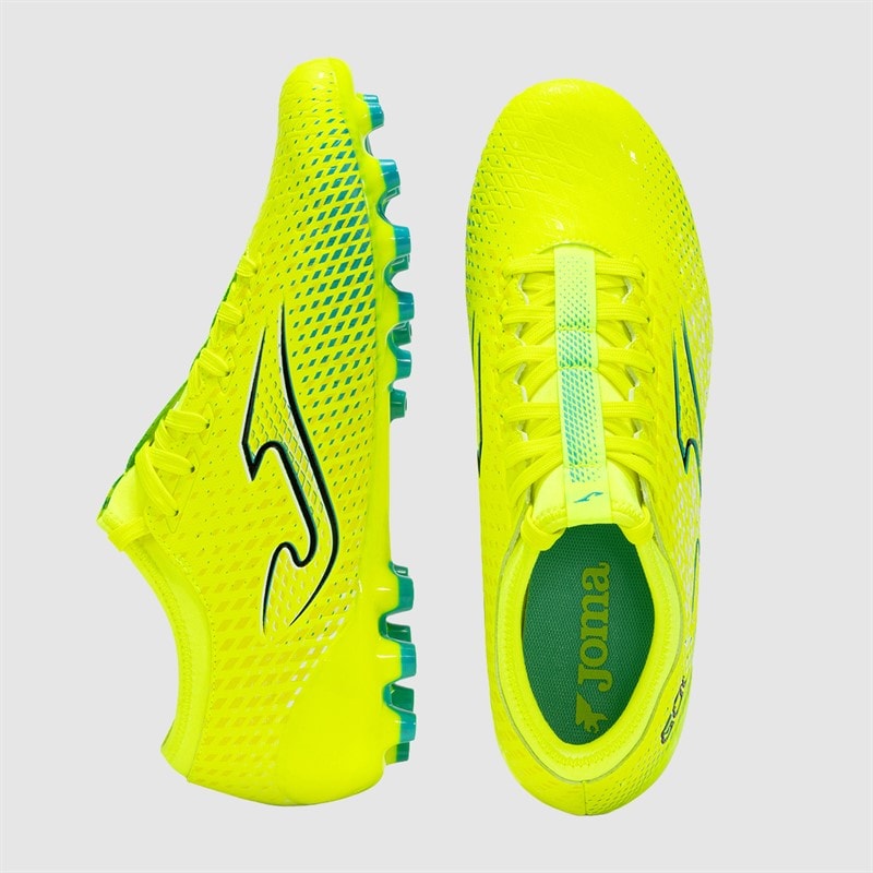 Joma Herre Gol 25 AG Kunstgræs Fodboldstøvler Fluoro Yellow - Billede 4