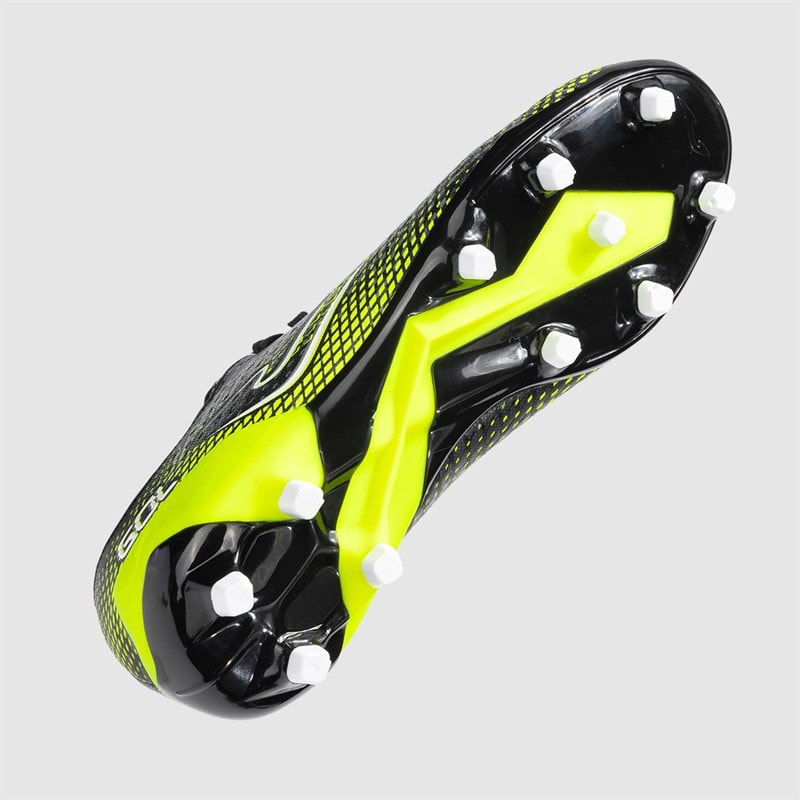 Joma Herre Gol 25 FG Fast Underlag Fodboldstøvler Sort/Fluoro Yellow - Billede 2