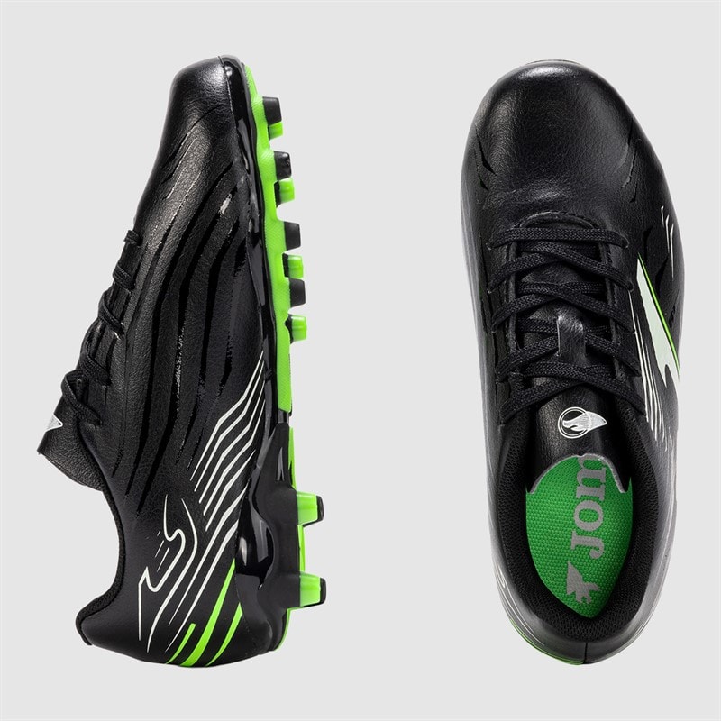 Joma Junior Propulsion 25 FG Faste Jord Fodboldstøvler Sort - Billede 4