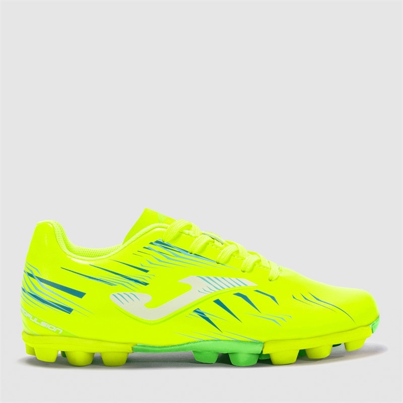 Joma Junior Propulsion 25 HG Hård Jord Fodboldstøvler Fluoro Yellow