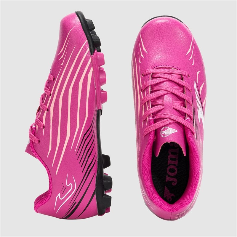 Joma Junior Propulsion 25 HG Hård Jord Fodboldstøvler Fuchsia - Billede 4