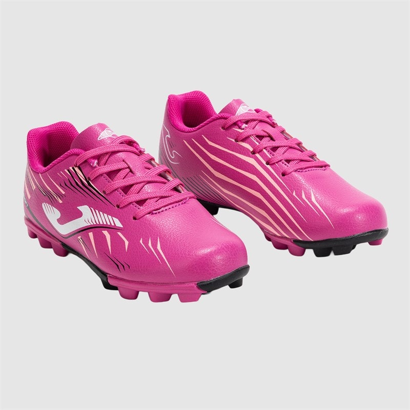 Joma Junior Propulsion 25 HG Hård Jord Fodboldstøvler Fuchsia - Billede 5