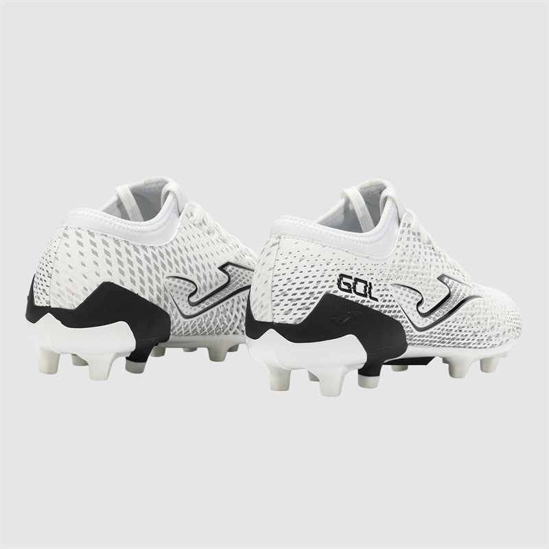 Joma Herre Gol 25 FG Fast Underlag Fodboldstøvler Hvid/Sort - Billede 3
