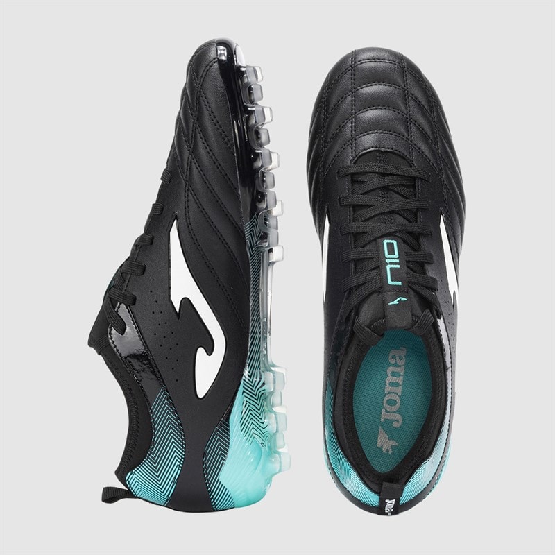 Joma Herre Numero-10 25 AG Kunstgræs Fodboldstøvler Sort/Turquoise - Billede 4