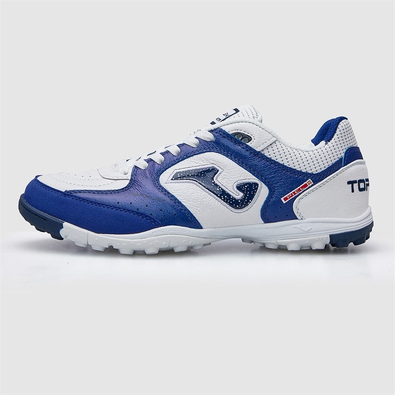 Joma Herre Top Flex 25 TF Astro Turf Fodboldstøvler Hvid/Royal - Billede 2