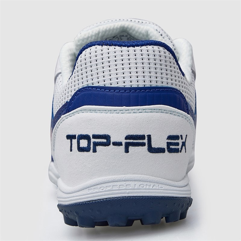 Joma Herre Top Flex 25 TF Astro Turf Fodboldstøvler Hvid/Royal - Billede 4