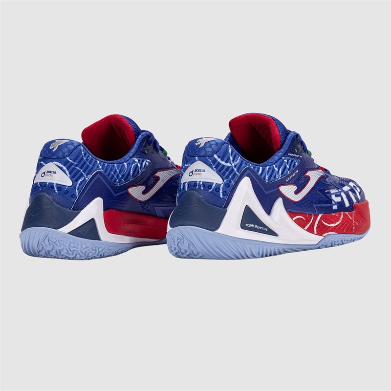 Joma Herre Åben 25 Fitp Italiensk Tennis Og Padel Forbund Padel Sko Kongeblå/Rød Royal Blue Red - Billede 3