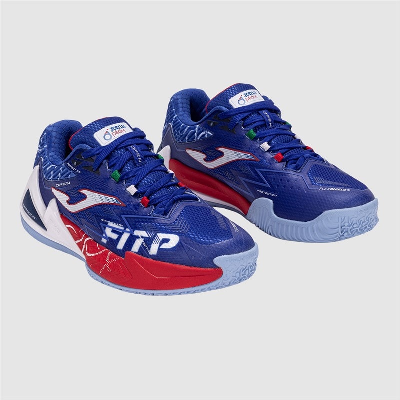 Joma Herre Åben 25 Fitp Italiensk Tennis Og Padel Forbund Padel Sko Kongeblå/Rød Royal Blue Red - Billede 5