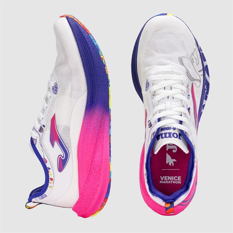 Joma R1000 25 Venezia Marathon Carbon Plade Neutrale Løbesko Hvid - Billede 4