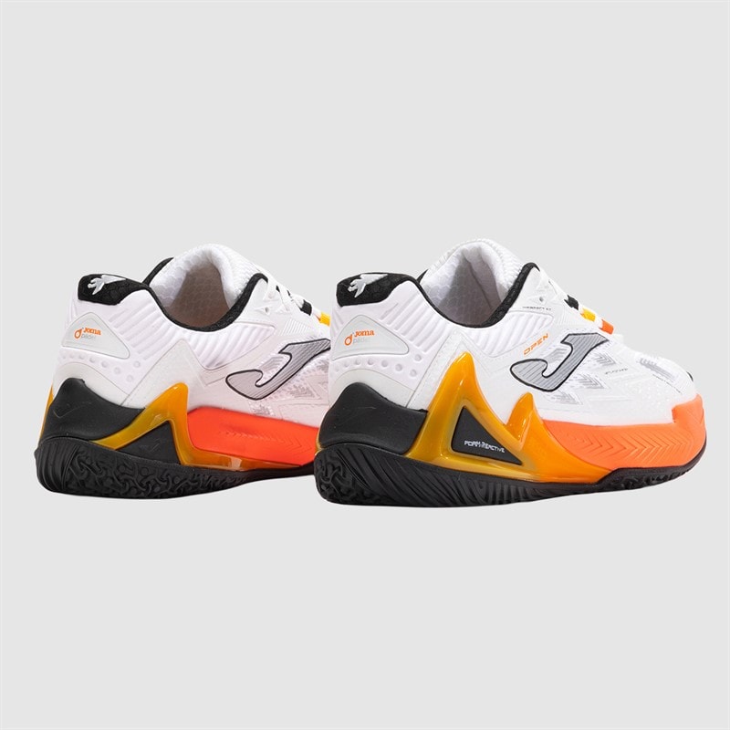 Joma Herre Open 25 Padel Sko White Fluorescent Saffron - Billede 3