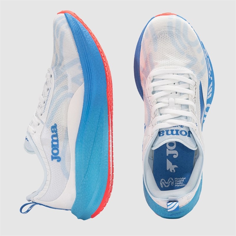 Joma Herre R1000 25 Madrid Halvmaraton Kulfiberplade Neutrale Løbesko Hvid - Billede 4
