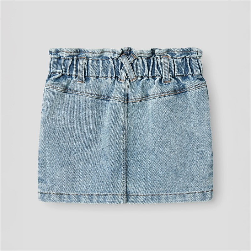 Lil' Atelier Piger Darlee Denim Nederdel Medium Blue Denim - Billede 2