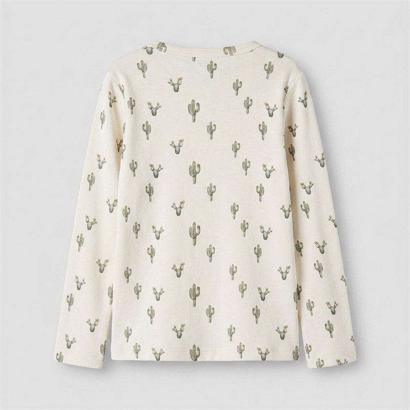 Lil' Atelier Drenge Layo Cactus Langærmet Top Coconut Milk - Billede 2