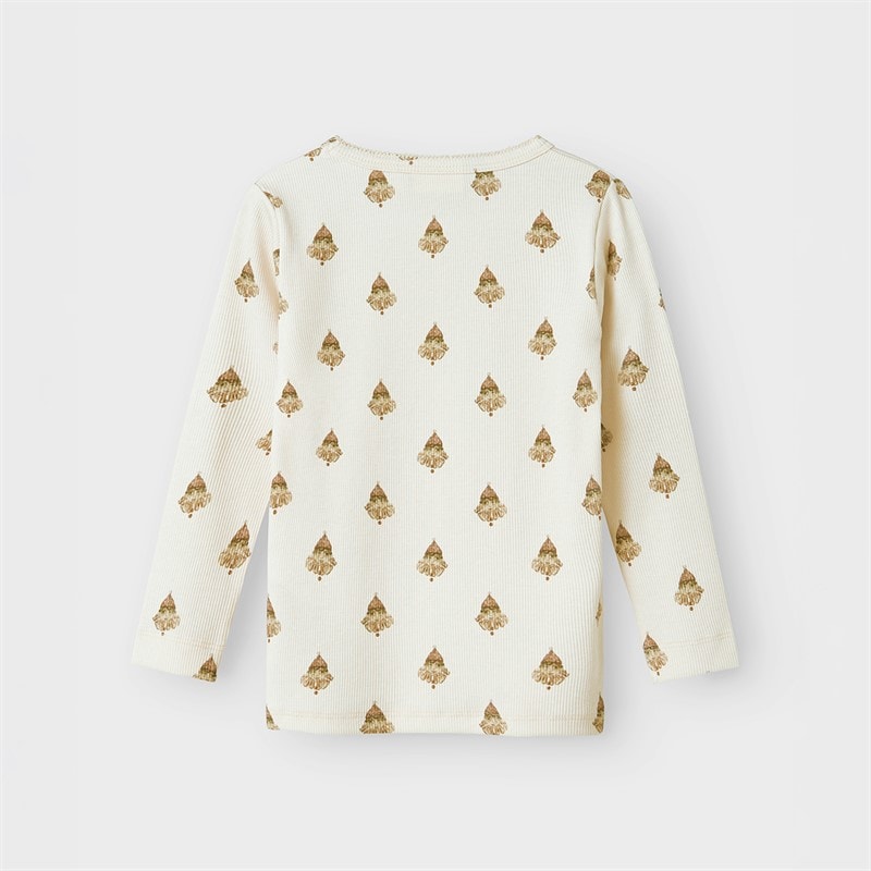 Lil' Atelier Piger Lavo Langærmet T-shirt Pastel Parchment - Billede 2