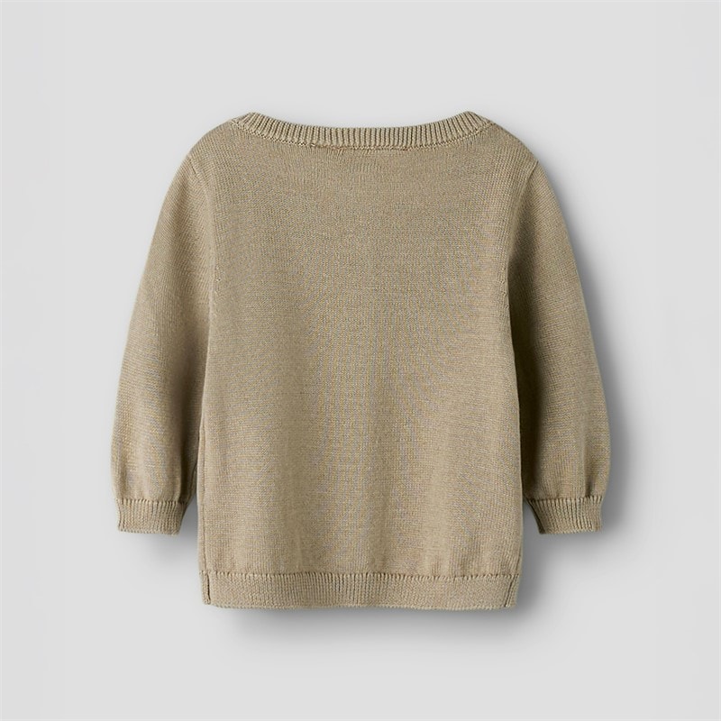 Lil' Atelier Børne Dundo Strikket Cardigan Oxford Tan - Billede 2