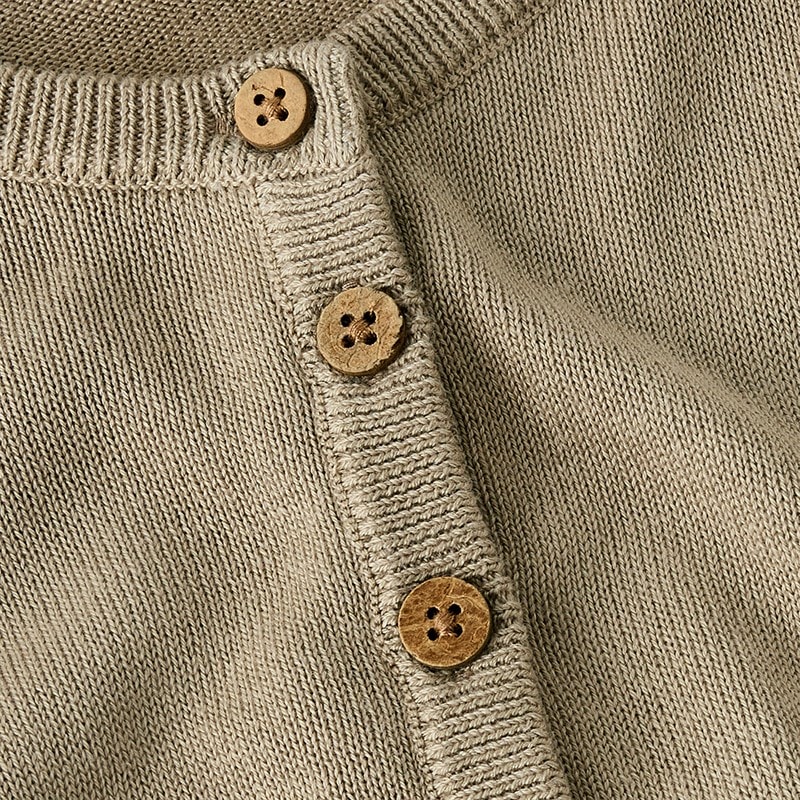 Lil' Atelier Børne Dundo Strikket Cardigan Oxford Tan - Billede 3
