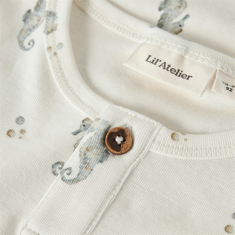 Lil' Atelier Drenge Gayo T-shirt Coconut Milk - Billede 3