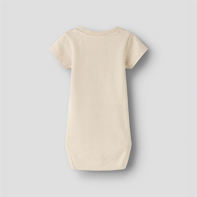 Lil' Atelier Børn Feng Kortærmet Babybody Oxford Tan - Billede 2