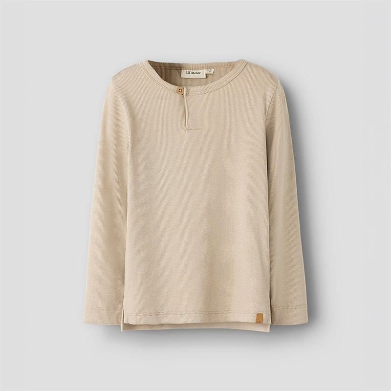 Lil' Atelier Drenge Lago Langærmet Top Oxford Tan