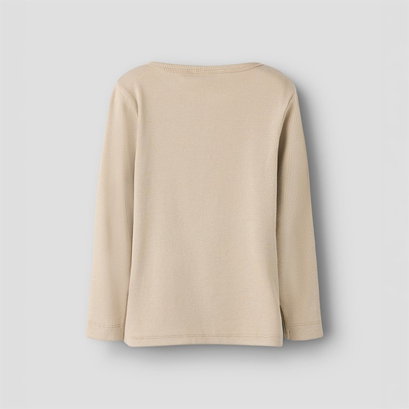 Lil' Atelier Drenge Lago Langærmet Top Oxford Tan - Billede 2